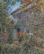 Childe Hassam Old House and Garden,East Hampton,Long Island Spain oil painting artist